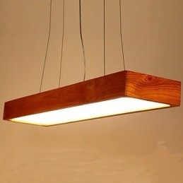 Eenvoudige hoogwaardige hanglamp van massief hout