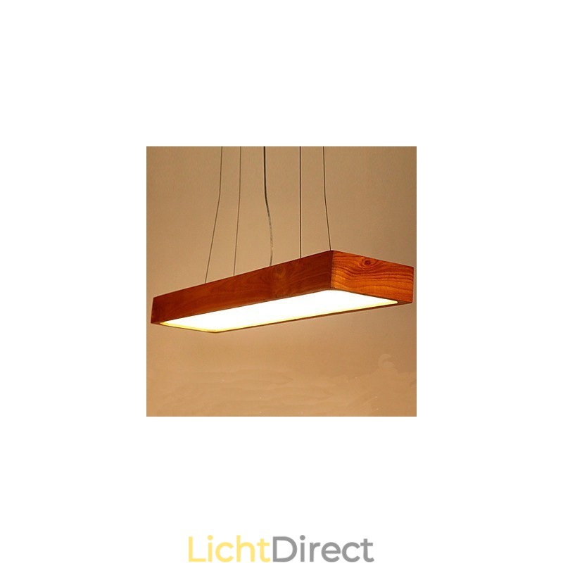 Eenvoudige hoogwaardige hanglamp van massief hout