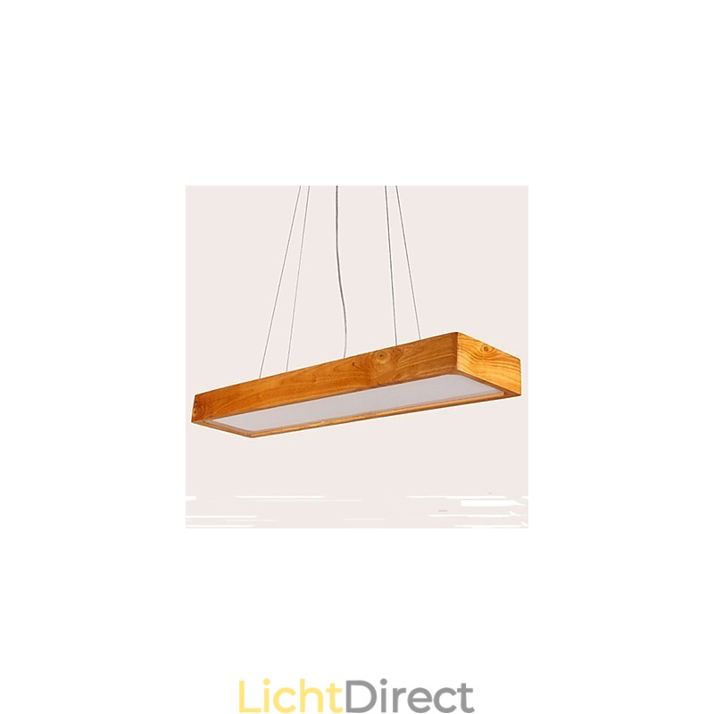 Eenvoudige hoogwaardige hanglamp van massief hout