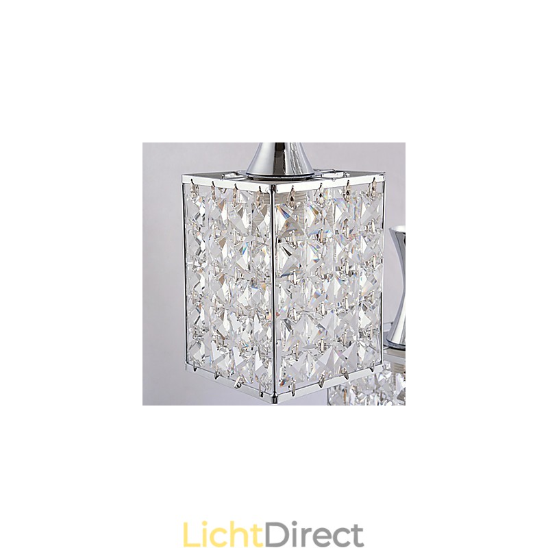 3 lampen metalen frame K9 kristallen kroonluchter hanglamp stuurlamp