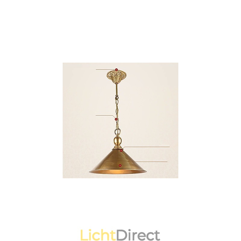 Puur messing hanglamp Mini-stijl Traditioneel klassiek metaal