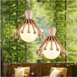 Tuinhouten kroonluchter Eenvoudige Scandinavische houten kroonluchter 2