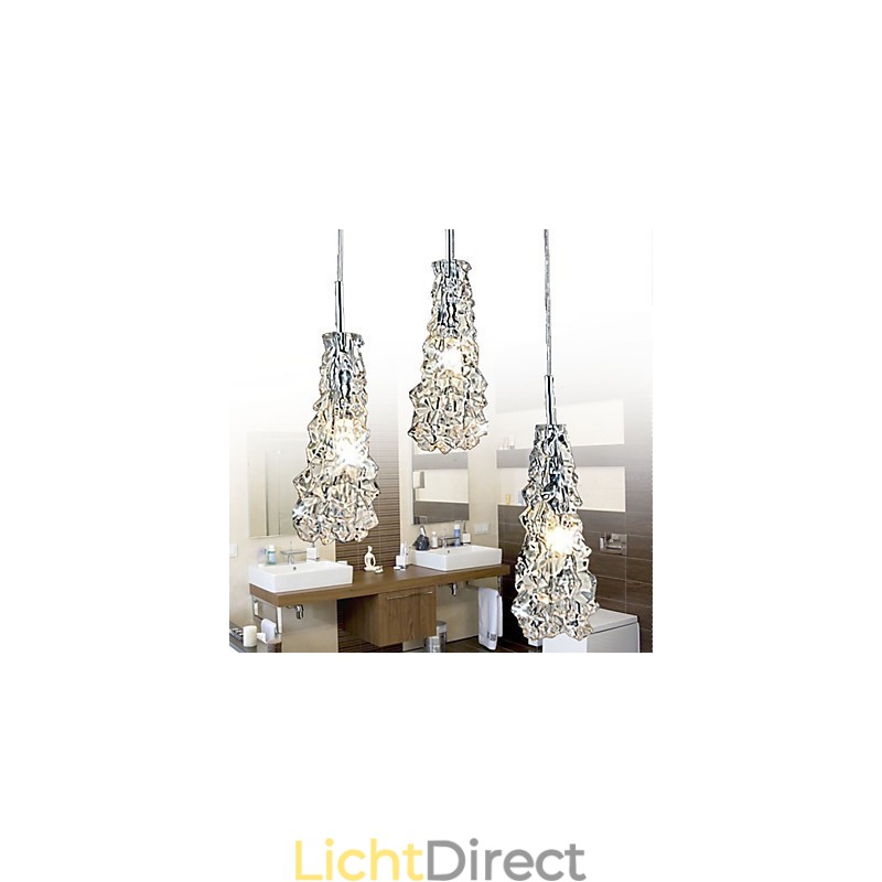 Tradition Classic Transparant glas 3-lichts kroonluchter