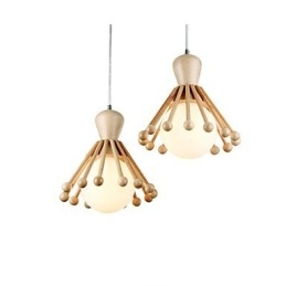 Tuinhouten kroonluchter Eenvoudige Scandinavische houten kroonluchter 2