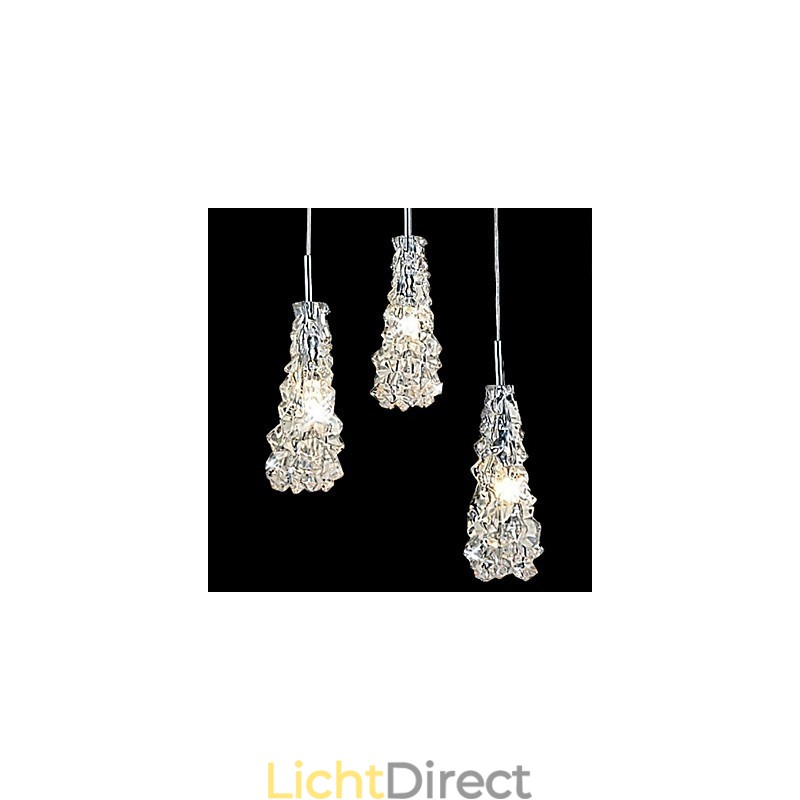 Tradition Classic Transparant glas 3-lichts kroonluchter
