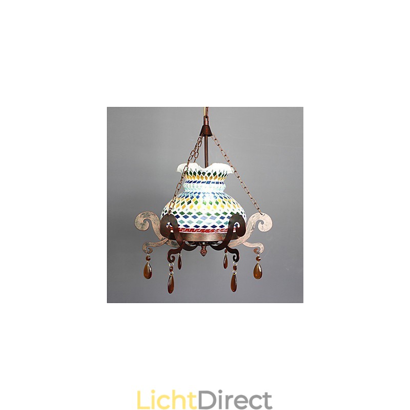 Eenpersoons pastorale industriële kunst enkele vintage kroonluchter