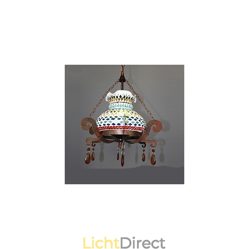 Eenpersoons pastorale industriële kunst enkele vintage kroonluchter