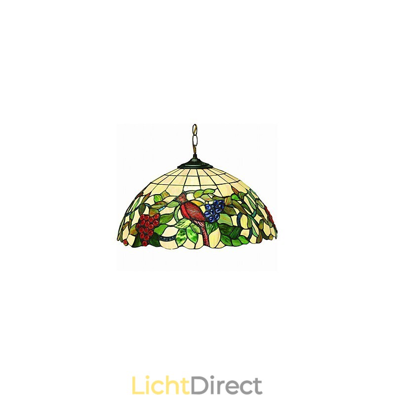 Druiven en vogels 2-lichts hanglamp