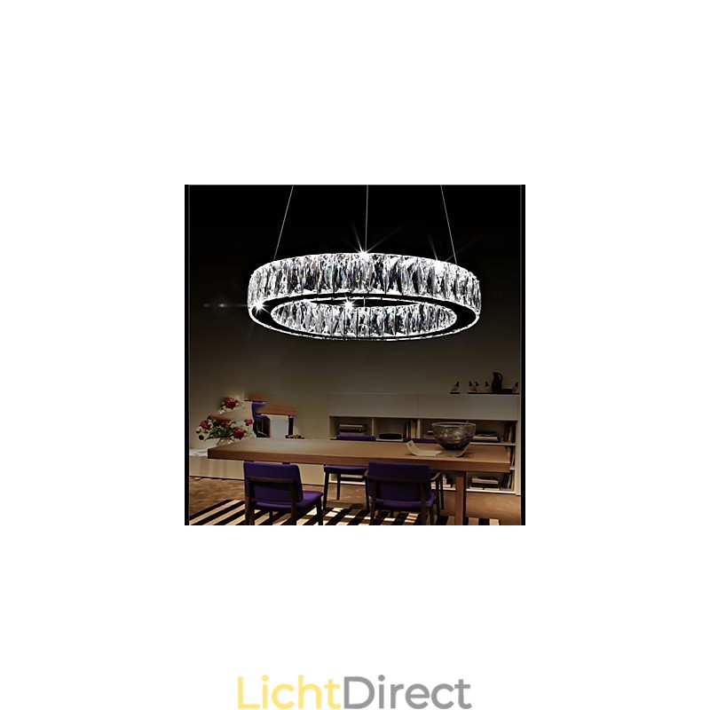 Kristallen kroonluchterverlichting Verlichting Moderne enkele ringen K9 Grote kristallen plafondlampen voor binnen
