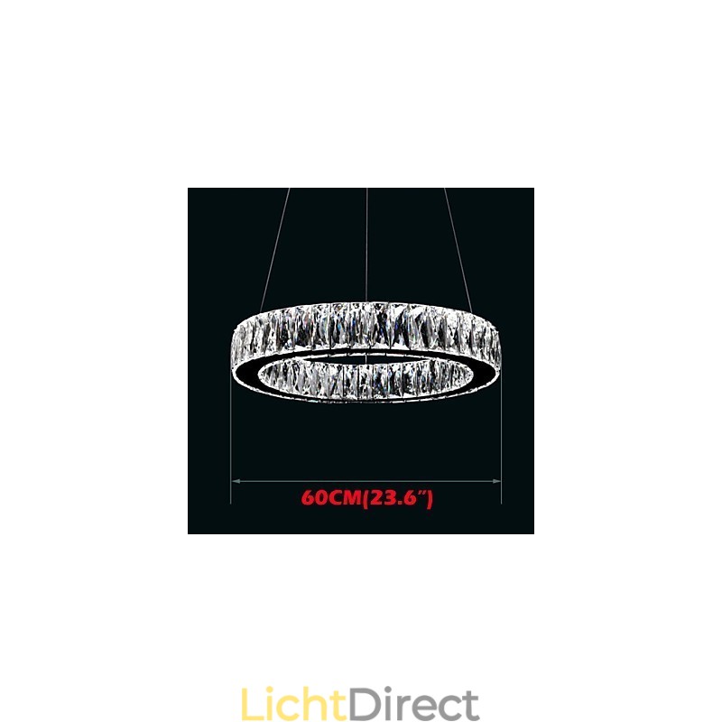 Kristallen kroonluchterverlichting Verlichting Moderne enkele ringen K9 Grote kristallen plafondlampen voor binnen