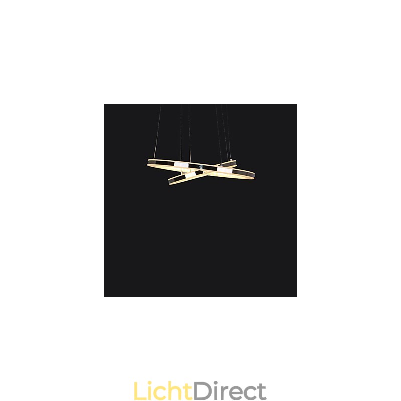 Acryl Hanglamp Ronde Kroonluchter Verlichting met 2 Ringen Lampen Armaturen