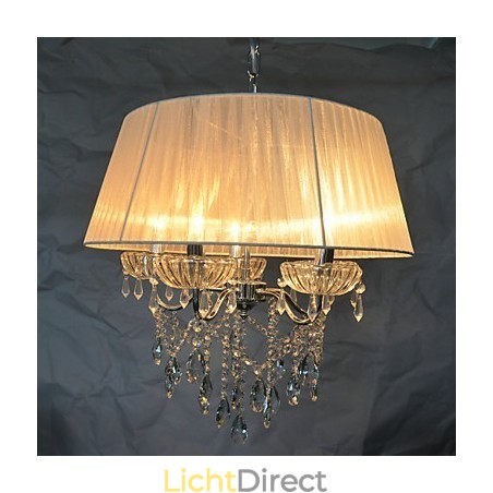 Dainty Chic 5-lichts hanglamppatroon met bloesem Dainty Chic 5-lichts hanglamppatroon met bloesem