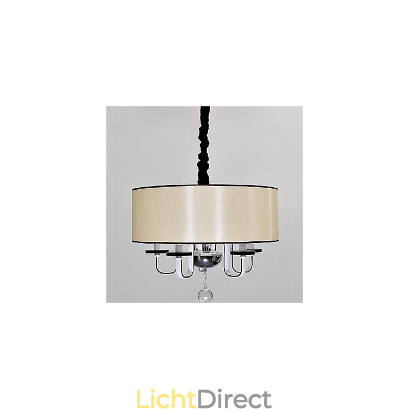 Moderne, eigentijdse hanglamp van kristalchroommetaal