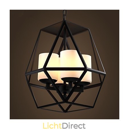 Topniveau Americange Vintage zwarte ijzeren lamp moderne kroonluchter kroonluchter 4 lampen