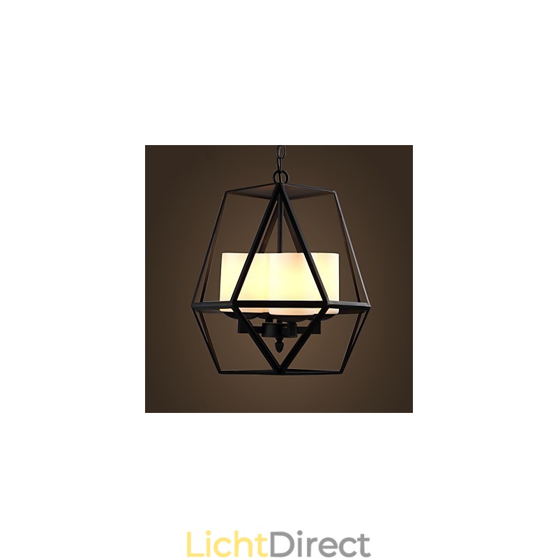 Topniveau Americange Vintage zwarte ijzeren lamp moderne kroonluchter kroonluchter 4 lampen