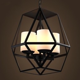 Topniveau Americange Vintage zwarte ijzeren lamp moderne kroonluchter kroonluchter 4 lampen