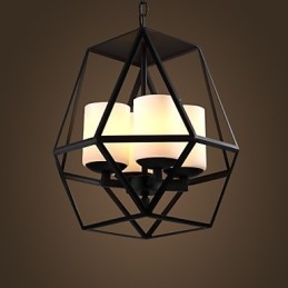 Topniveau Americange Vintage zwarte ijzeren lamp moderne kroonluchter kroonluchter 4 lampen