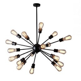 Moderne hanglamp met 20 lampen in radiale uitvoering