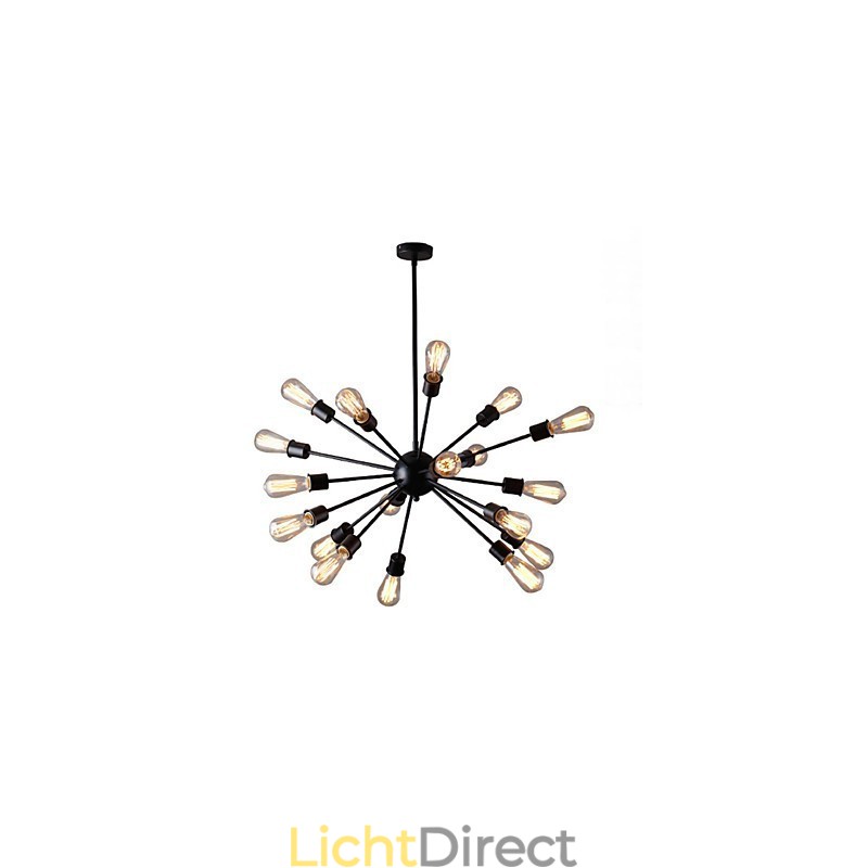 Moderne hanglamp met 20 lampen in radiale uitvoering