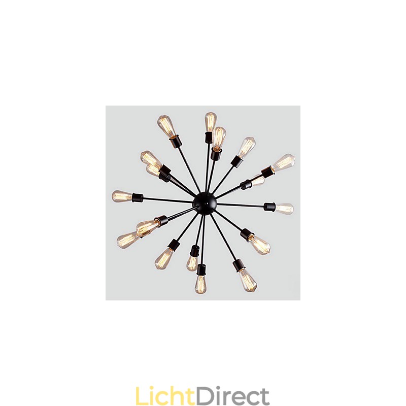 Moderne hanglamp met 20 lampen in radiale uitvoering