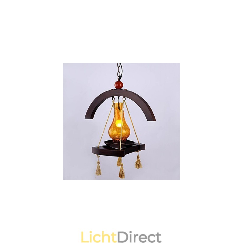 Americange massief houten hanglamp