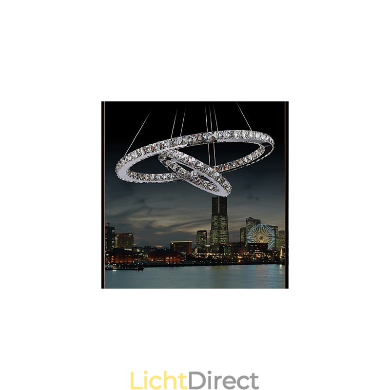 Hotel Hanglamp Kristallen Kroonluchter Verlichting Plafondlampen Armaturen met Warm en Koel Wit