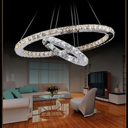 Hotel Hanglamp Kristallen Kroonluchter Verlichting Plafondlampen Armaturen met Warm en Koel Wit