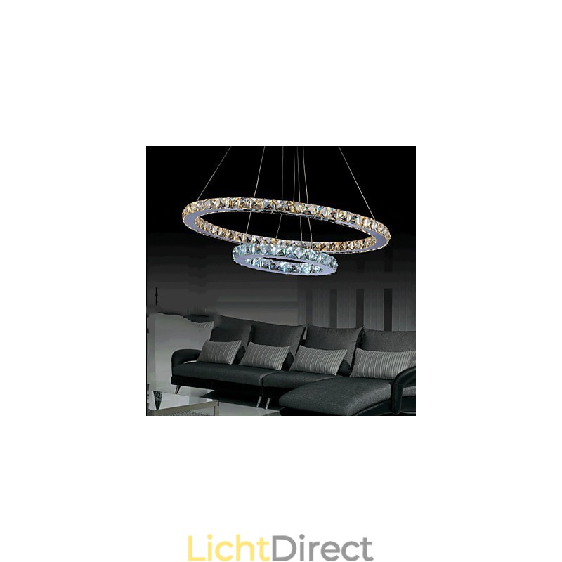Hotel Hanglamp Kristallen Kroonluchter Verlichting Plafondlampen Armaturen met Warm en Koel Wit
