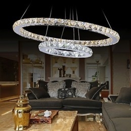Hotel Hanglamp Kristallen Kroonluchter Verlichting Plafondlampen Armaturen met Warm en Koel Wit