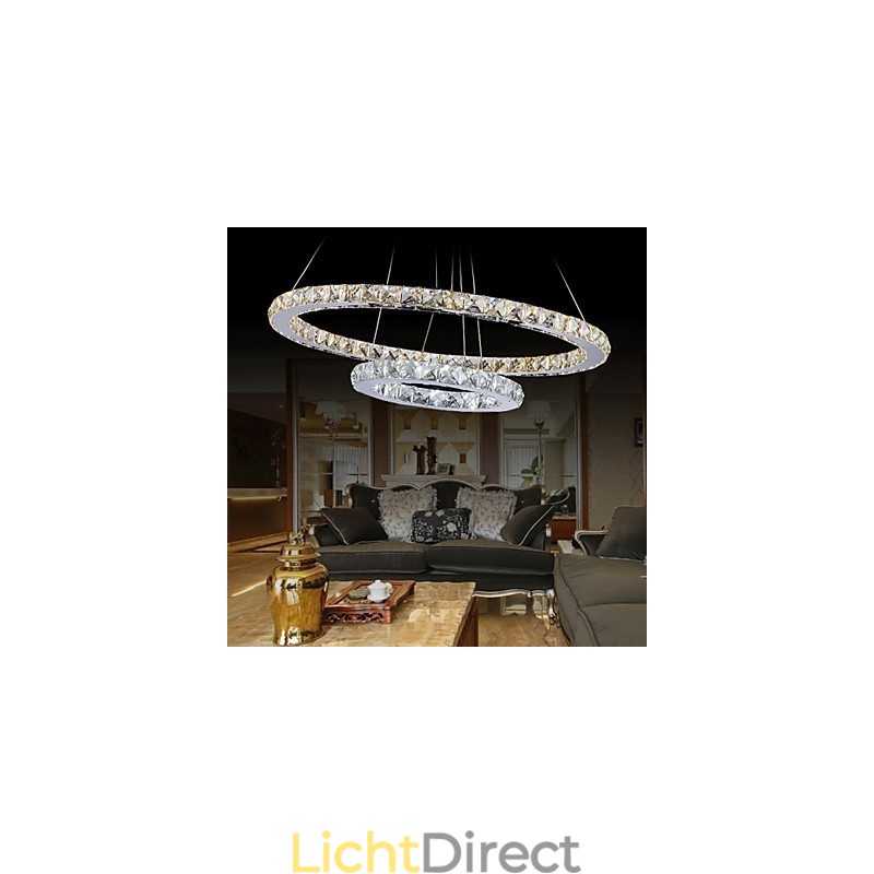 Hotel Hanglamp Kristallen Kroonluchter Verlichting Plafondlampen Armaturen met Warm en Koel Wit