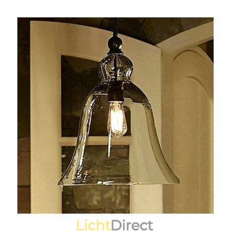 Hanglamp van glas in landelijke ministijl Hanglamp van glas in landelijke ministijl