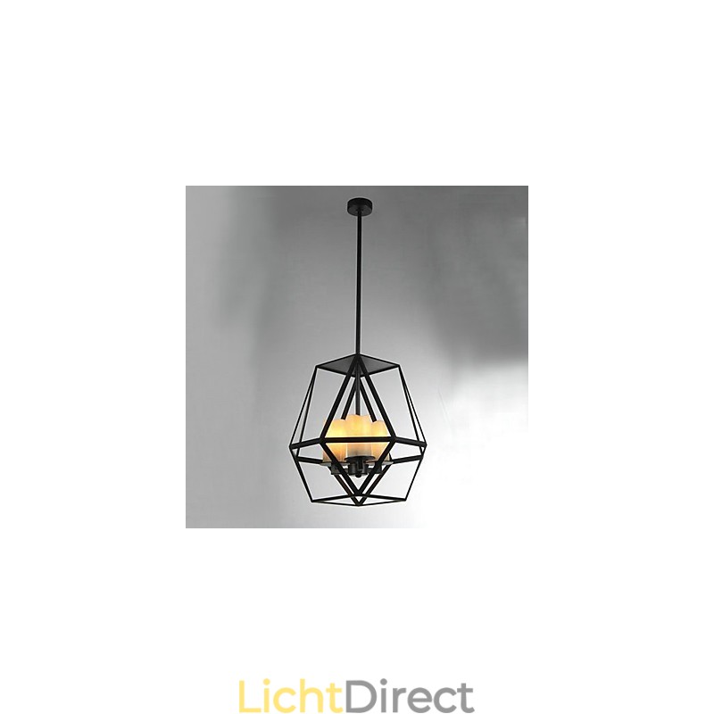 Hanglamp van metaal in landelijke mini-stijl