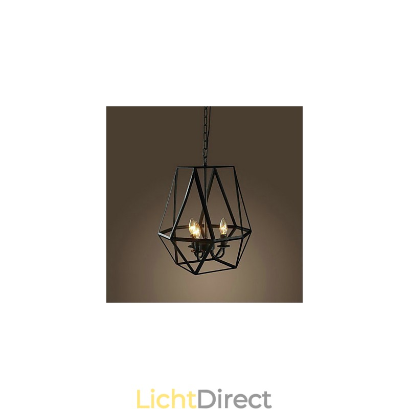 Hanglamp van metaal in landelijke mini-stijl