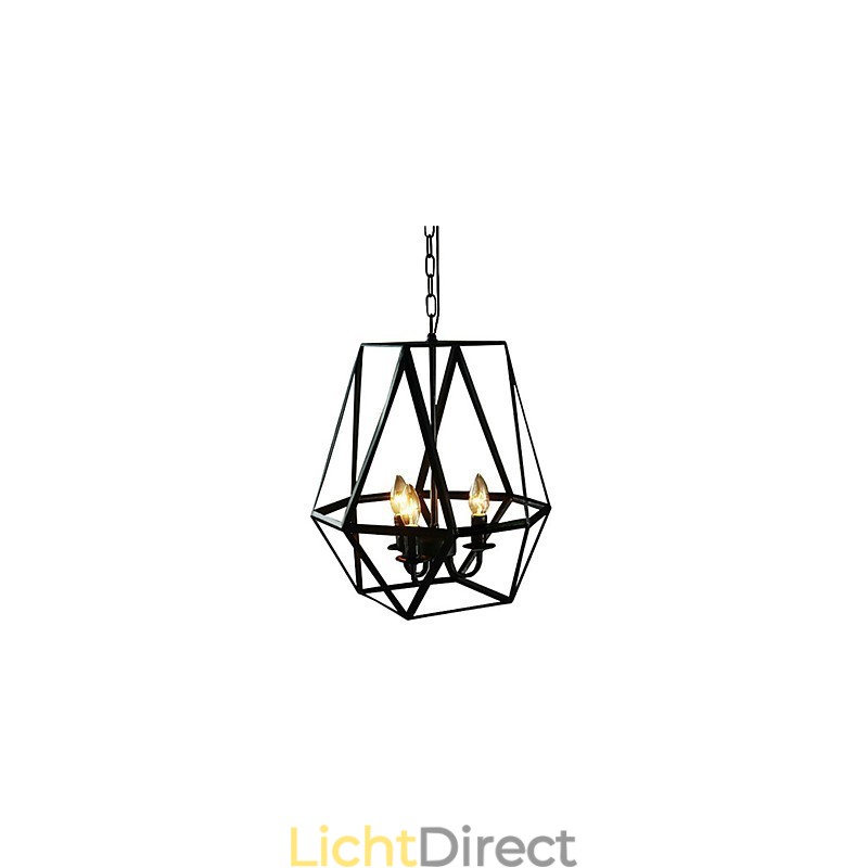 Hanglamp van metaal in landelijke mini-stijl