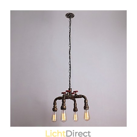 Waterpijp Retro 4Licht Schilderij Hanglamp Waterpijp Retro 4Licht Schilderij Hanglamp