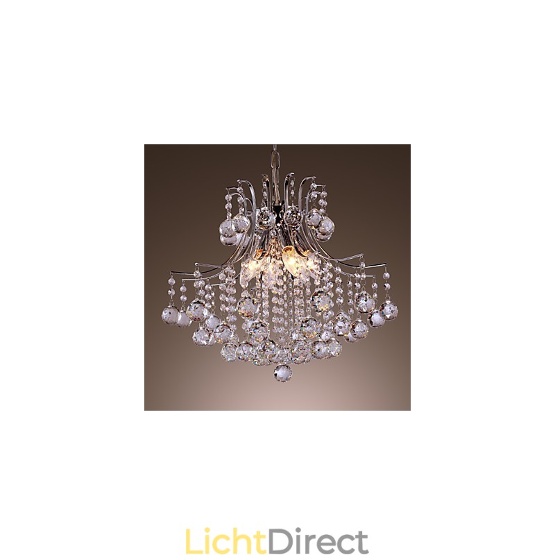 Moderne, eigentijdse kristallen mini-stijl gegalvaniseerde metalen hanglamp