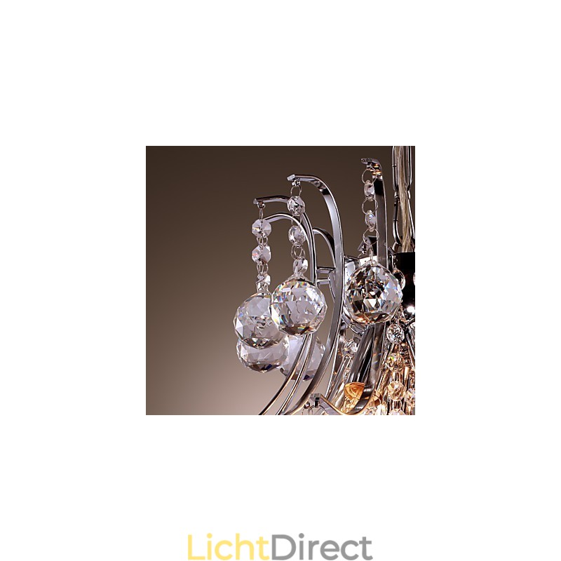 Moderne, eigentijdse kristallen mini-stijl gegalvaniseerde metalen hanglamp