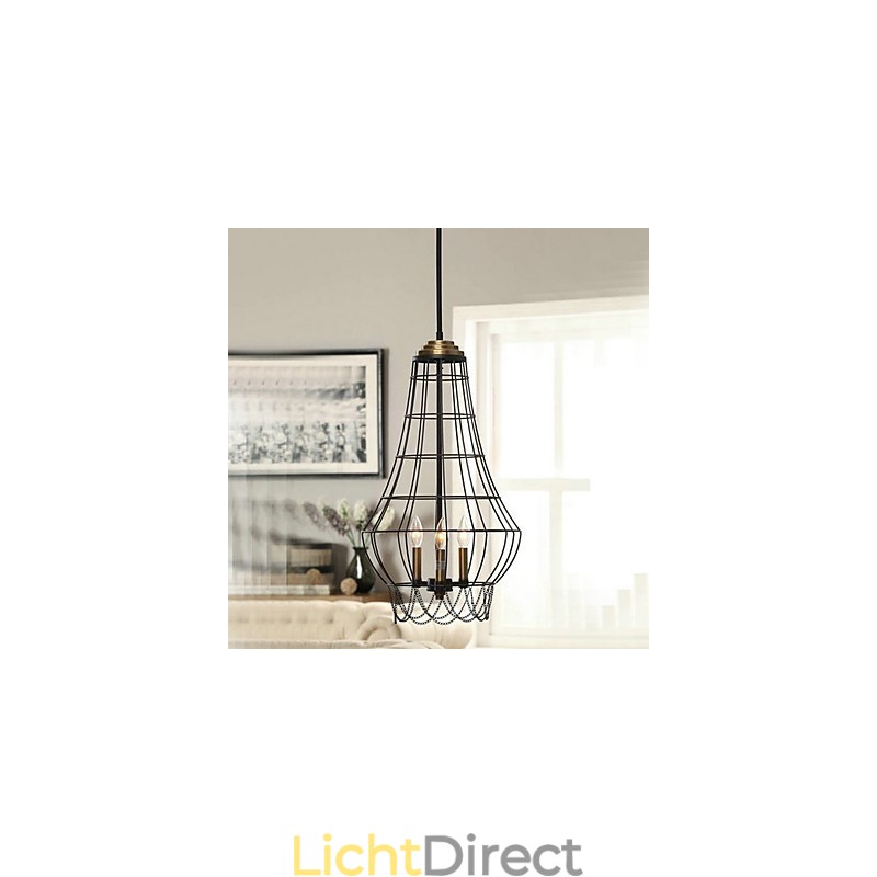 Hanglamp van metaal in landelijke mini-stijl
