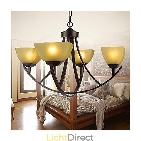 Kroonluchter 4 lampen Traditioneel Klassiek Vintage Metaal Kroonluchter 4 lampen Traditioneel Klassiek Vintage Metaal