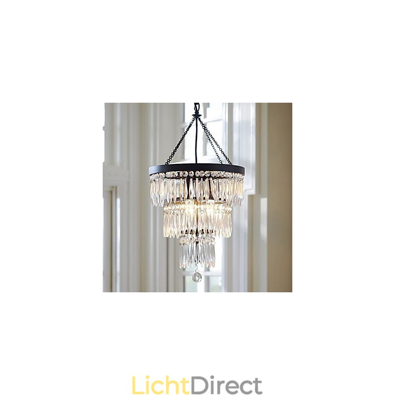 Hanglamp 3 Lichts Modern Elegant Metaal Kristal Schilderij