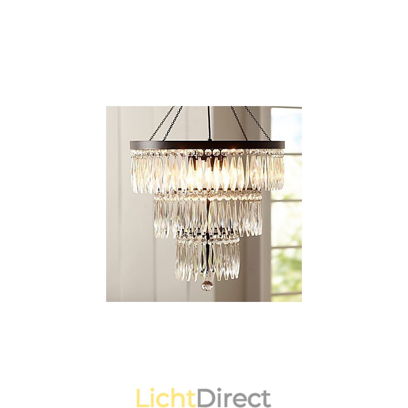 Hanglamp 3 Lichts Modern Elegant Metaal Kristal Schilderij