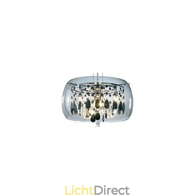 Moderne eigentijdse Drum Crystal Mini-stijl gegalvaniseerde hanglamp