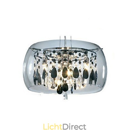 Moderne eigentijdse Drum Crystal Mini-stijl gegalvaniseerde hanglamp Moderne eigentijdse Drum Crystal Mini-stijl gegalvaniseerde hanglamp