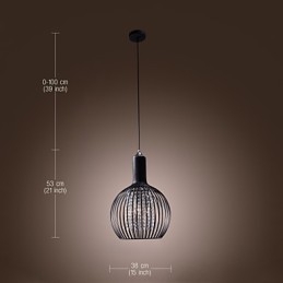 Moderne eigentijdse lantaarn kristal mini stijl gegalvaniseerde hanglamp
