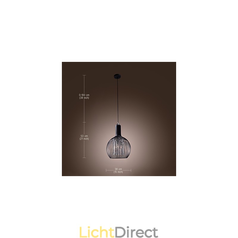 Moderne eigentijdse lantaarn kristal mini stijl gegalvaniseerde hanglamp
