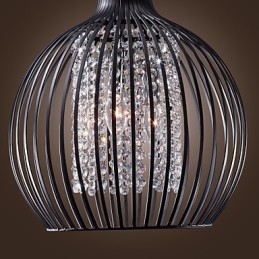 Moderne eigentijdse lantaarn kristal mini stijl gegalvaniseerde hanglamp