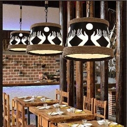 Hennep Amerikaanse Retro Café Eenvoudige Pastorale Kroonluchter