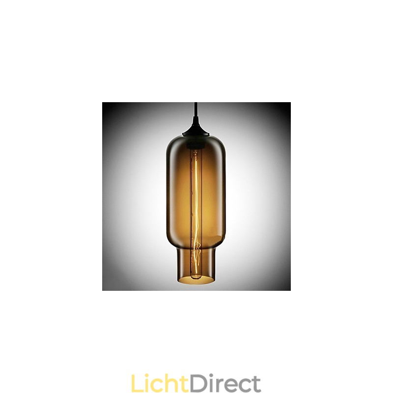 70W moderne glazen hanglamp in bruin bubbeldesign