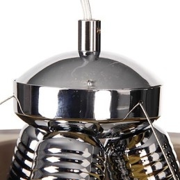 Italiaanse stijl moderne schilderachtige 3-lichts hanglamp met zwarte transparante kap