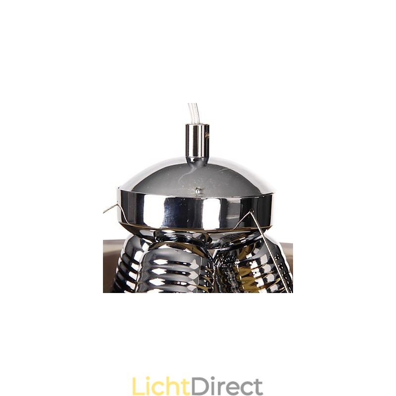 Italiaanse stijl moderne schilderachtige 3-lichts hanglamp met zwarte transparante kap